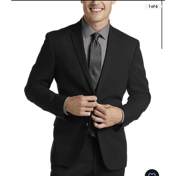 $395 Kenneth Cole Men's Gray Techni-Cole Slim Suit Jacket, Size 42R - Picture 1 of 4
